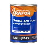 Эмаль ПФ-266 Krafor 0,9кг красно-коричневая/6
