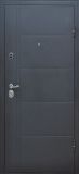 Двери металлические 2050х860х82х1,2мм Форпост ЭВЕРЕСТ МДФ беленый дуб, серый графит, мин.вата, левая