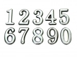 Цифра дверная металл  (серебро) в ассортименте