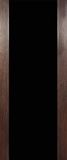 Полотно остекленное царговая ЭкоШпон №40 венге 800*2000*36 стекло черный триплекс
