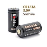 Батарейка Soshine CR123A  3,0 V литиевая  1600 mAh