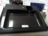 Раковина над стиральной машиной СТАНДАРТ 50  черный металлик(601х500х103) с кронштейнами (Сан Марко)