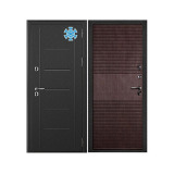 Двери металлические 2050х960х102 ДК ТЕРМАЛЬ (левая) сталь1,5мм,2замка, 3конт.упл., терм-в,венге, Бр