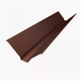Планка ендовы верхней 0,5 145х30х145х2000 п/э RAL 8017 шоколадно-коричневый