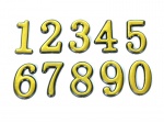 Цифра дверная пластик клеевая основа (золото) в ассортименте