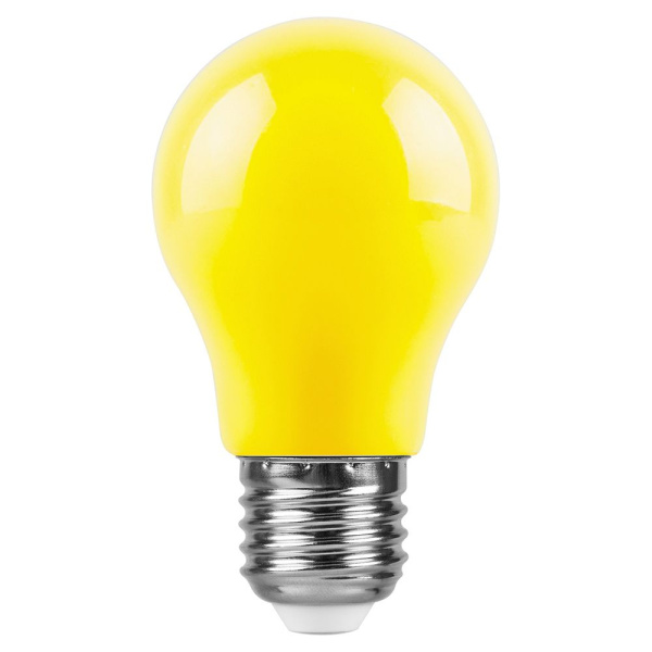 Лампа светодиодная, (3W) 230V E27 желтый A50, LB-375  Р