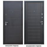 Двери металлические 2050х960х82х1,2мм. Форпост ЭВЕРЕСТ МДФвенге, серый графит, мин.вата правая