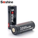 Батарея Soshine 26650Р - 3.2 V - 3200 mAh LiFePO4 перезаряжаемая (1 шт.) аккумулятор lifepo4 soshine