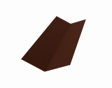 Планка ендовы нижней  280х280х2000 п/э RAL 8017 шоколадно-коричневый